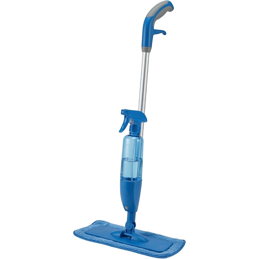 Wcwo Spray Mop Refillable Bottle Microfiber Pad 15 in Blue