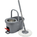 Wcwo Spin Mop Bucket Set Stainless Steel Wringer Gray