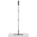 Wcwo Dust Mop Microfiber Head Telescopic Handle 18 in White