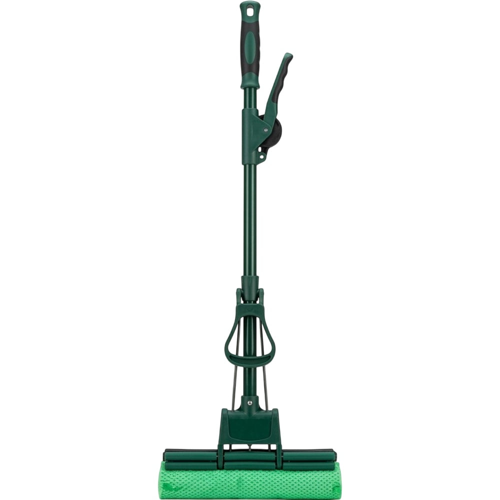 Wcwo Sponge Mop PVA Head Squeeze Handle 12 in Green