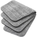 Wcwo Floor Mop Replacement Pads Microfiber 4-Pack Gray