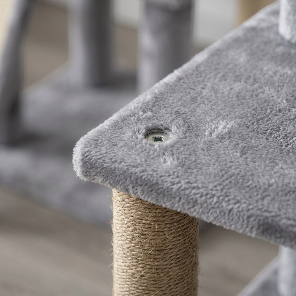 Wcwo Compact Cat Climbing Tower Gray Perch 36 in